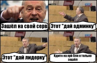 Зашёл на свой серв Этот "дай админку" Этот "дай лидерку" Идите на хуй бля я только зашёл