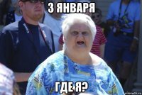 3 января где я?