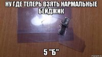 ну где теперь взять нармальные бейджик 5 "б"