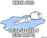 жизнь боль когда зарядка в телефоне 0%