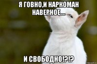 я говно,и наркоман наверное.... и свободно!?!?