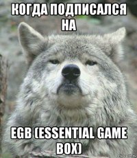 когда подписался на egb (essential game box)