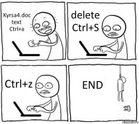 Kyrsa4.doc
text
Ctrl+a delete
Ctrl+S Ctrl+z END