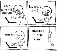 okey google@ anasuna lav ches ara? mamaaa maman tun@ cher