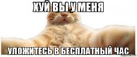 хуй вы у меня уложитесь в бесплатный час