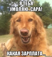 я тебя умоляю..сара! какая зарплата...