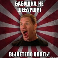 бабушка, не шебурши! вылетело опять!