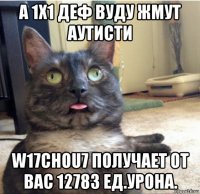 а 1х1 деф вуду жмут аутисти w17chou7 получает от вас 12783 ед.урона.