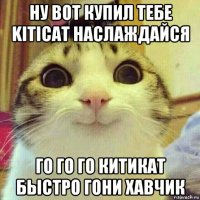 ну вот купил тебе kiticat наслаждайся го го го китикат быстро гони хавчик