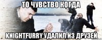 то чувство когда knightfurry удалил из друзей