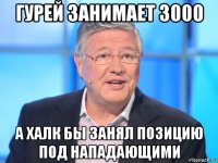 гурей занимает 3000 а халк бы занял позицию под нападающими