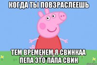 когда ты повзраслеешь тем временем я свинкаа пепа это папа свин