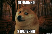 печально 2 получил