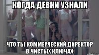 когда девки узнали что ты коммерческий директор в чистых ключах