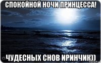 спокойной ночи принцесса! чудесных снов иринчик))