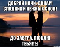 доброй ночи, динар! сладких и нежных снов! до завтра, люблю тебя!!!:)