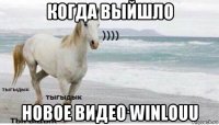 когда выйшло новое видео winlouu