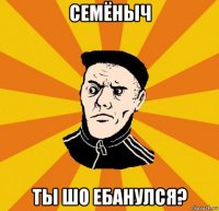 семёныч ты шо ебанулся?