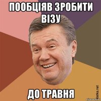 пообціяв зробити візу до травня