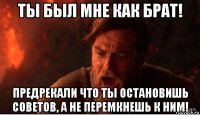 ты был мне как брат! предрекали что ты остановишь советов, а не перемкнешь к ним!