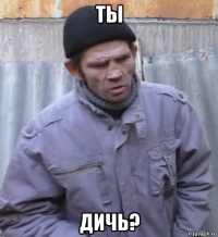 ты дичь?