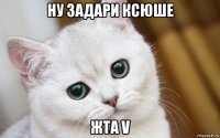 ну задари ксюше жта v