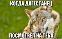 когда дагестанец посмотрел на тебя