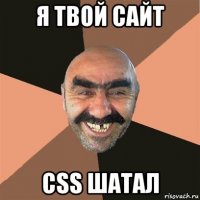 я твой сайт css шатал