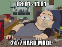 08.01 - 11.01 24\7 hard mode