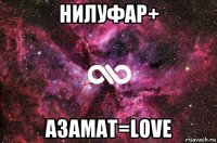 нилуфар+ азамат=love