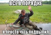 все в порядке я просто чуть подвыпил