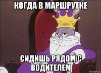 когда в маршрутке сидишь рядом с водителем