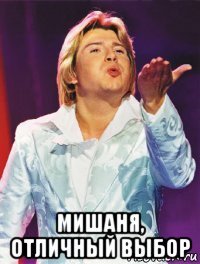  мишаня, отличный выбор