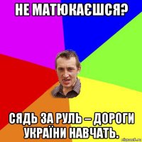 не матюкаєшся? cядь за руль – дороги україни навчaть.