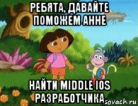 ребята, давайте поможем анне найти middle ios разработчика