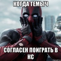 когда темыч согласен поиграть в кс