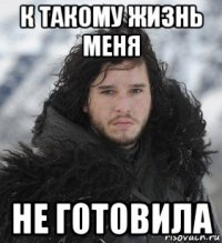 к такому жизнь меня не готовила