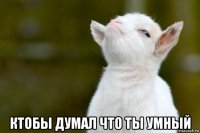  ктобы думал что ты умный