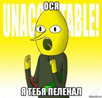 ося я тебя пеленал