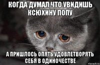 когда думал,что увидишь ксюхину попу а пришлось опять удовлетворять себя в одиночестве