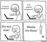 Я король интернета... Я не король интернета? Это всё лож! Жизнь это боль!