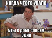 когда чтото упало а ты в доме совсем один