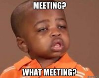 meeting? what meeting?