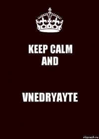 KEEP CALM
AND VNEDRYAYTE