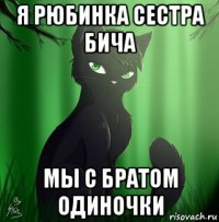 я рюбинка сестра бича мы с братом одиночки
