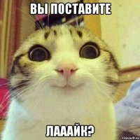 вы поставите лааайк?