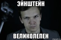 эйнштейн великолепен