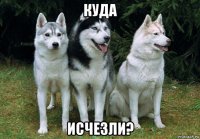 куда исчезли?