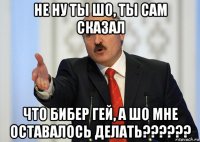 не ну ты шо, ты сам сказал что бибер гей, а шо мне оставалось делать??????