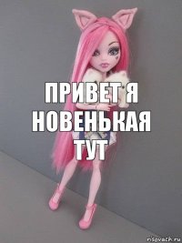 Привет я новенькая тут